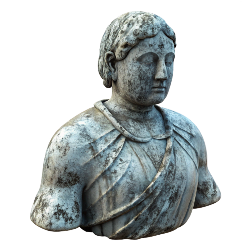 extraordinary modern Stone Statue Weathered Texture Transparent Background detailed png