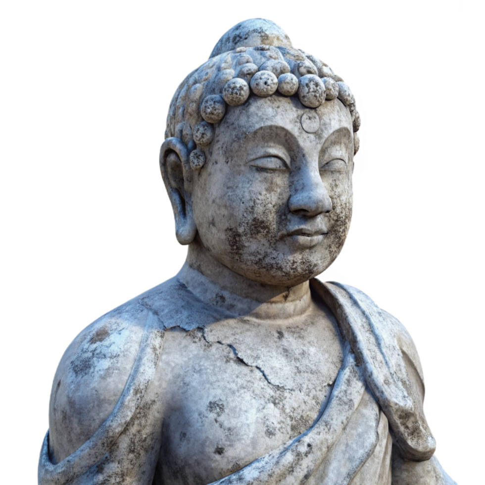 wonderful classic Stone Statue Weathered Texture Transparent Background genuine png