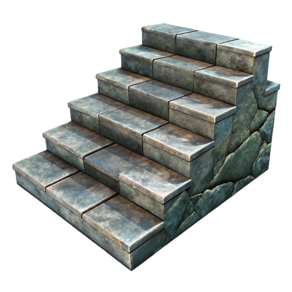 elegant modern Stone Steps Worn Surface Cutout detailed png