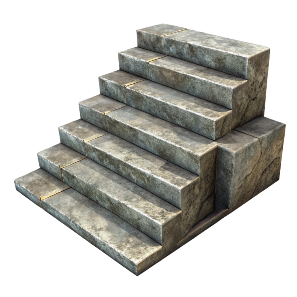 elegant artistic Stone Steps Worn Surface Cutout premium png