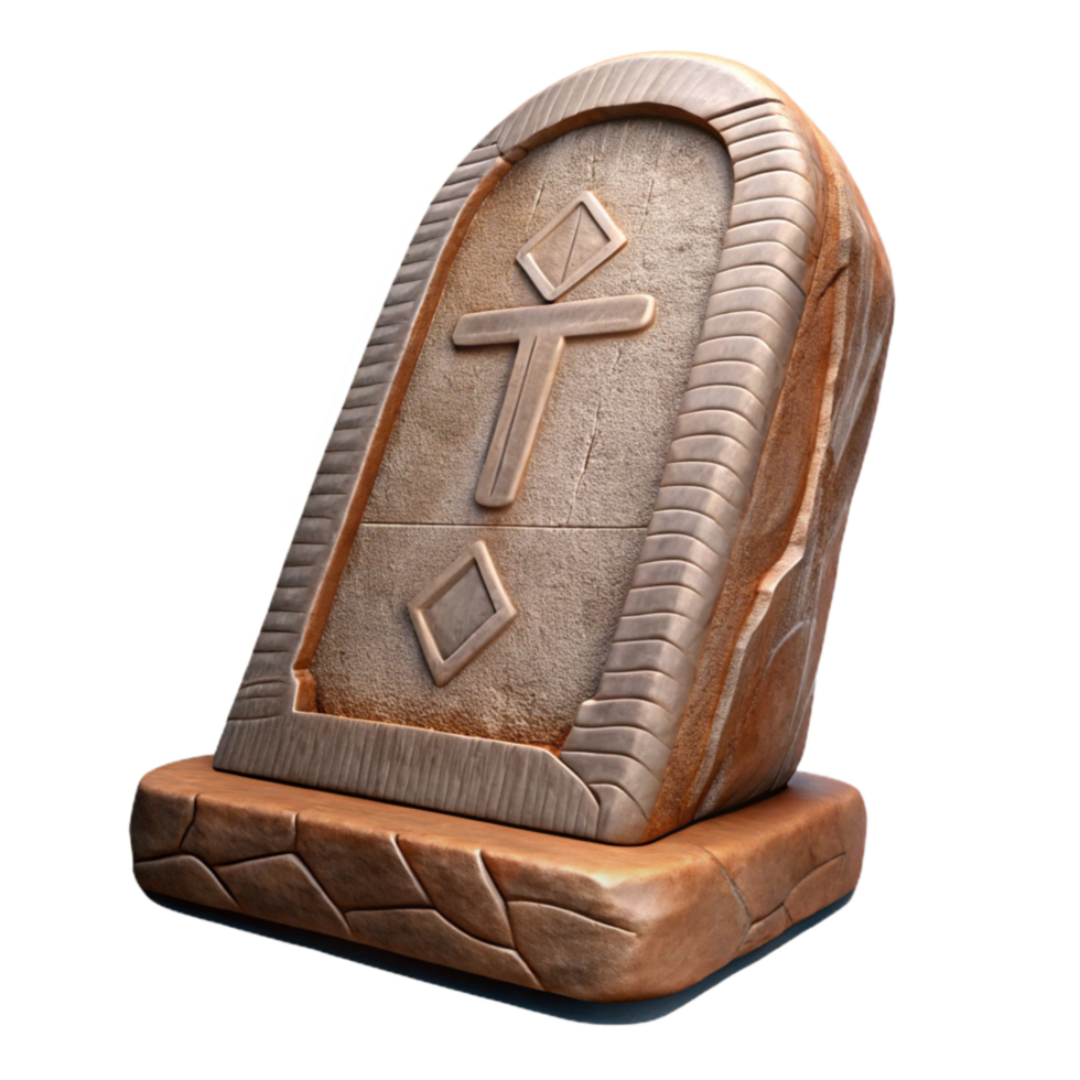 wonderful rustic Stone Tablet Ancient Inscription Isolated high quality png