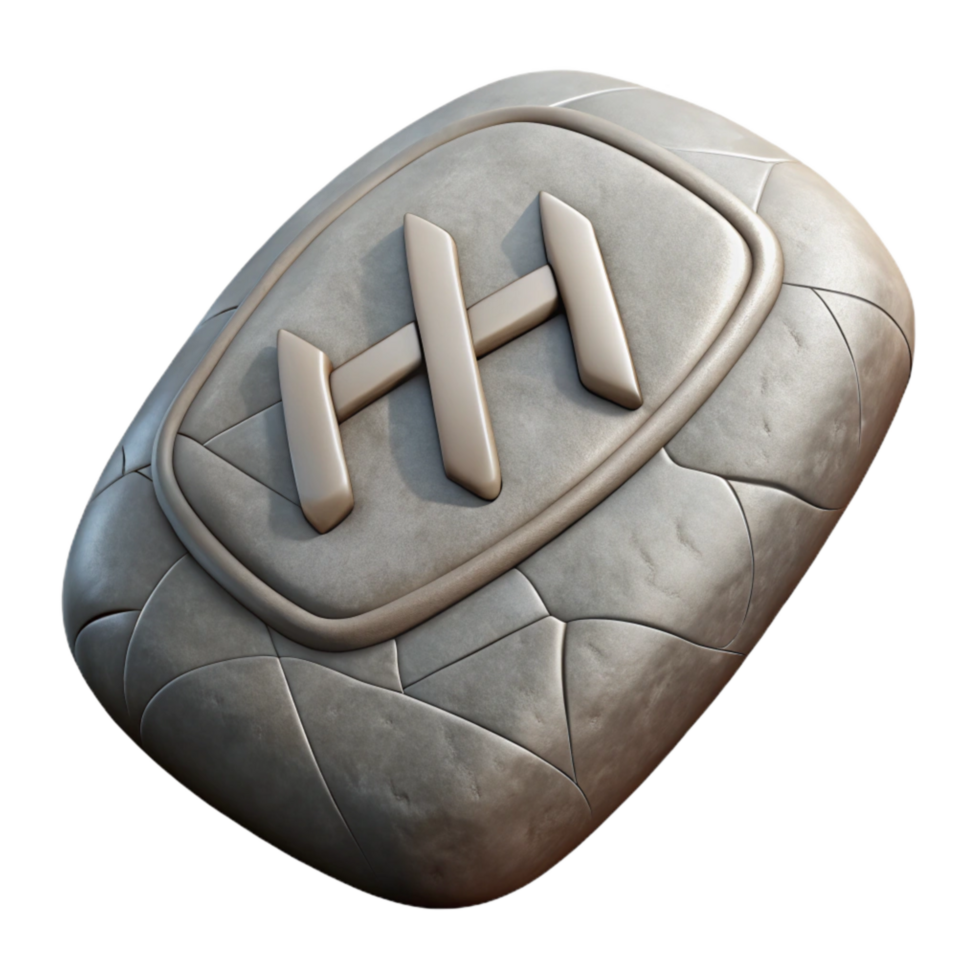 beautiful abstract Stone Tablet with Runes Isolated original png