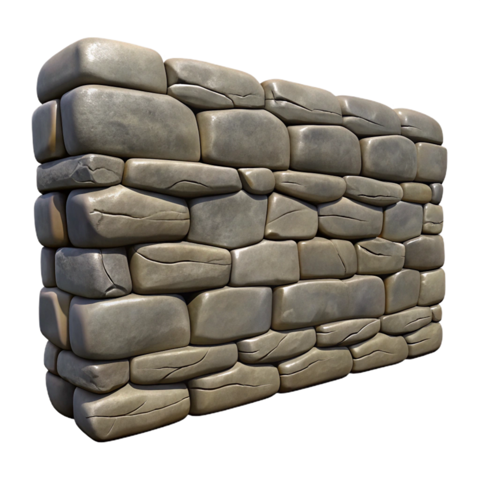 serene modern Stone Wall Rustic Texture Cutout Isolated png