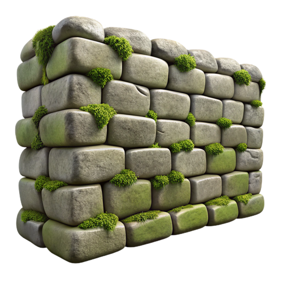 serene classic Stone Wall Texture Isolated with Rough Surface png