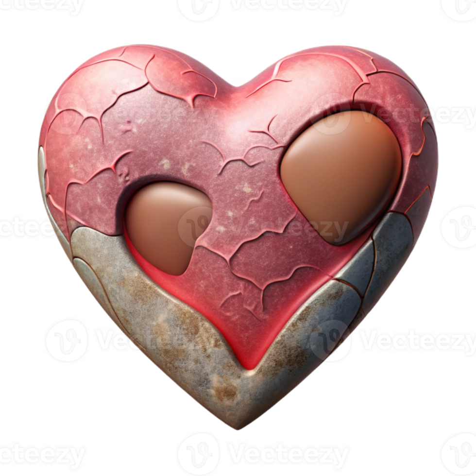 impressive modern Street Art Heart Cutout Romantic Theme detailed png