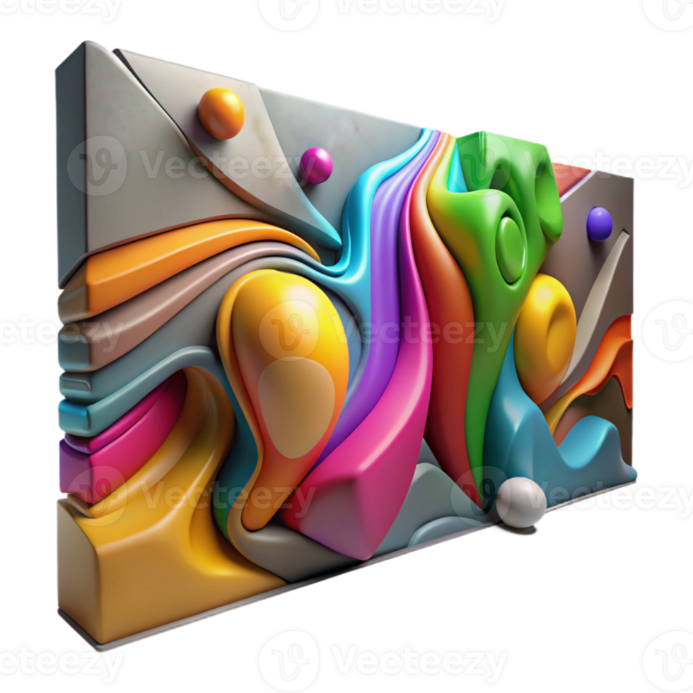 vibrant vintage Street Art Mural Abstract Design Colorful Transparent Background professional png