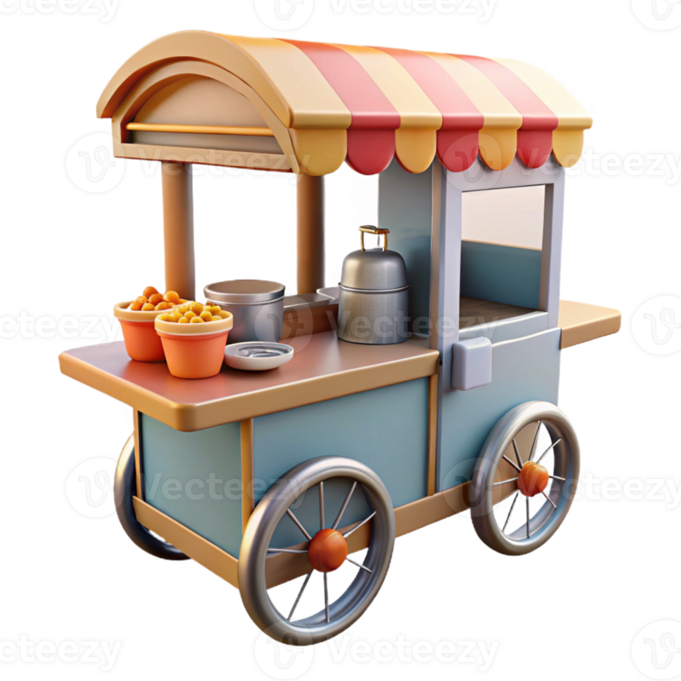 dramatic abstract Street Food Cart Wheels and Handles Cutout Element genuine png