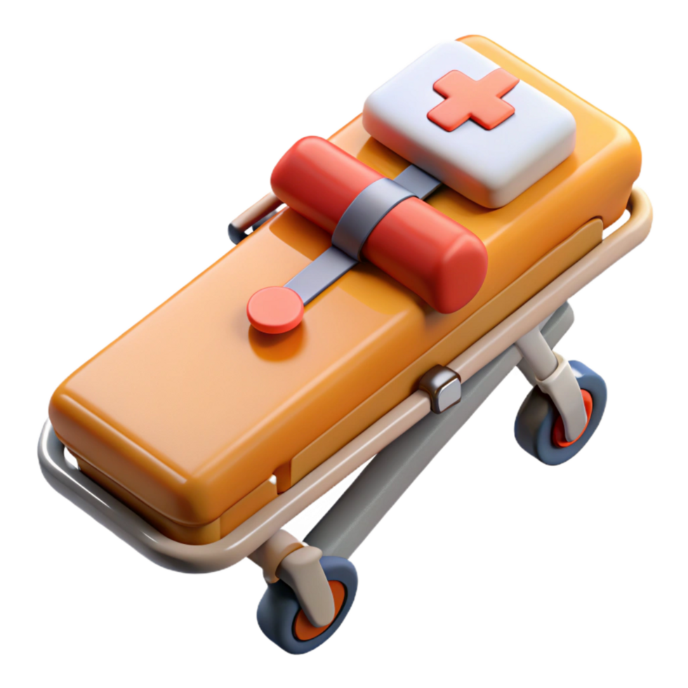 wonderful creative Stretcher Emergency Medical Top View Transparent Background high resolution png