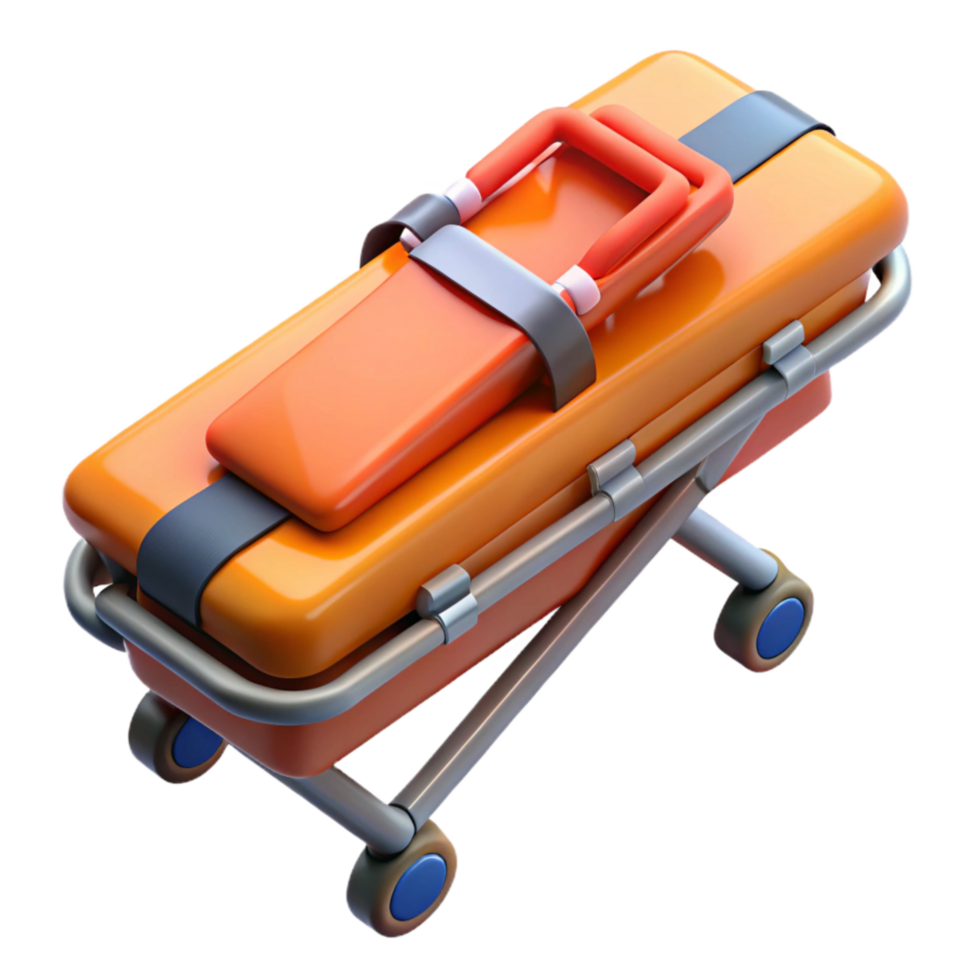 serene abstract Stretcher Emergency Medical Top View Transparent Background genuine png