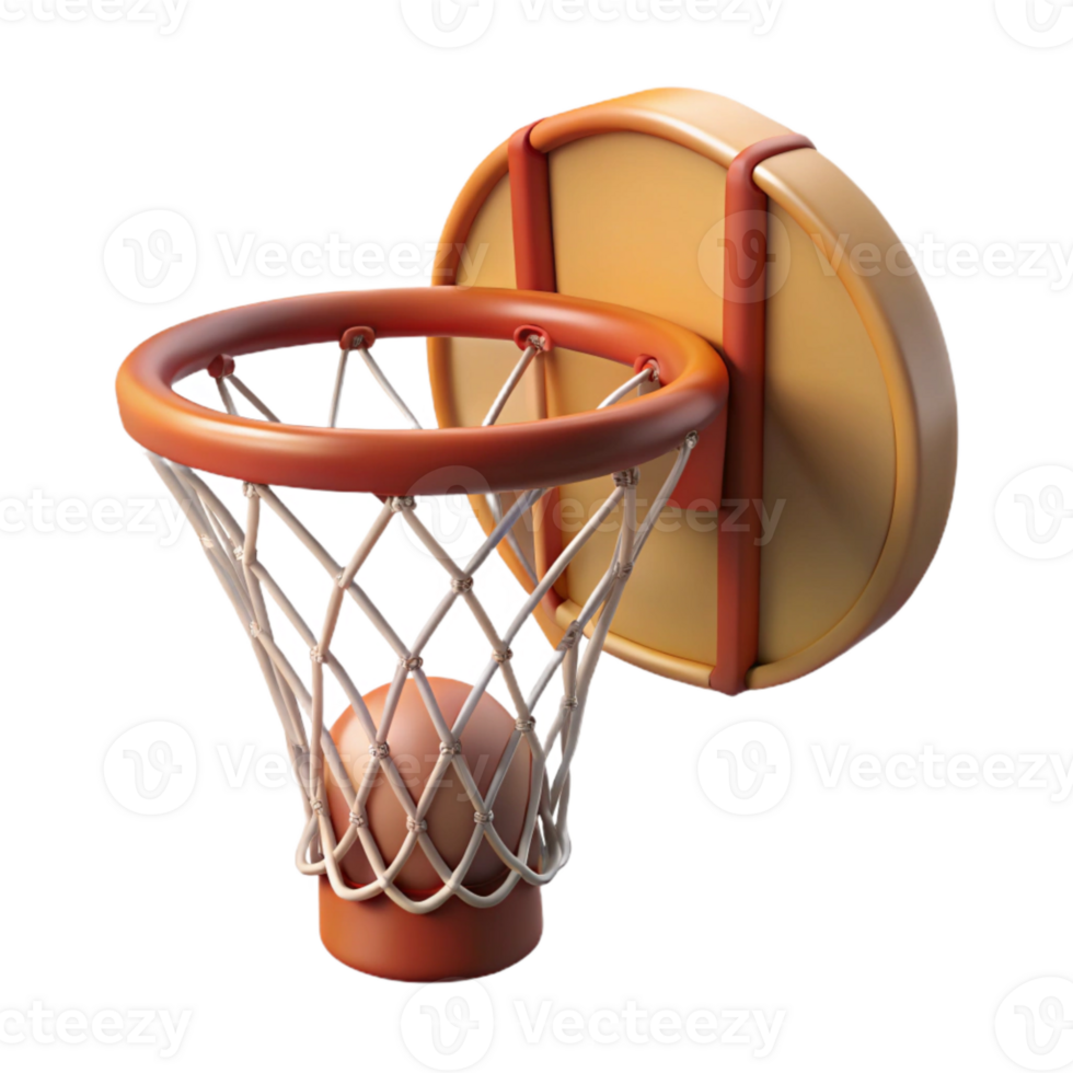 serene rustic Studio Lit Basketball Hoop Isolated exclusive png