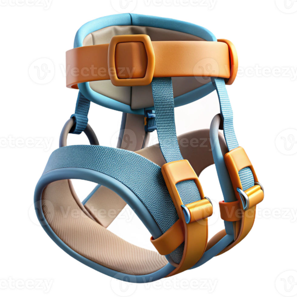 vibrant artistic Studio Lit Climbing Harness Transparent high quality png