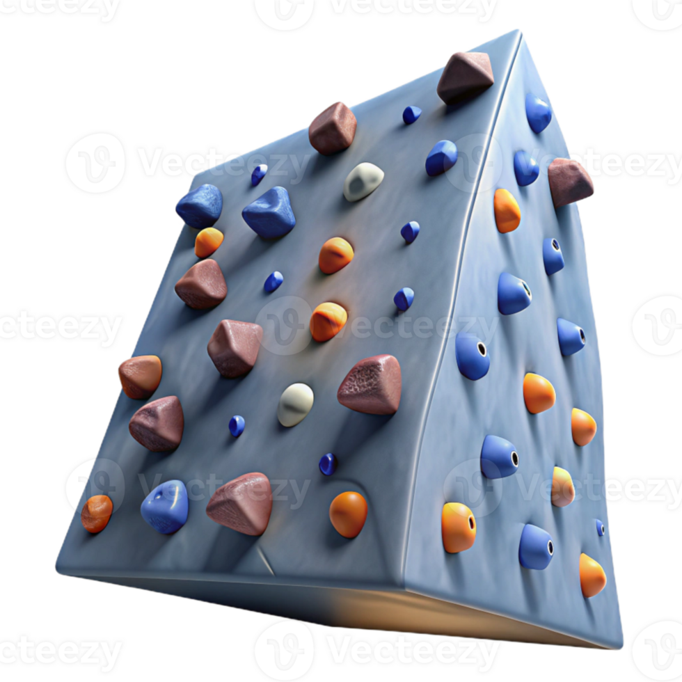 dramatic artistic Studio Lit Rock Climbing Wall Isolated high resolution png