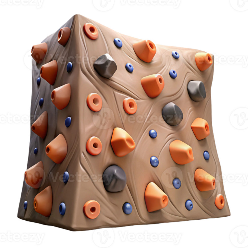 wonderful abstract Studio Lit Rock Climbing Wall Isolated png
