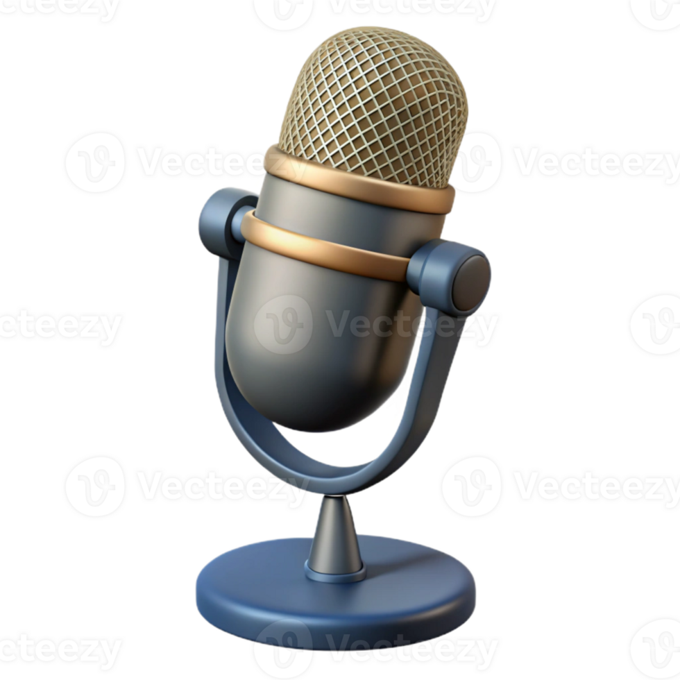 dramatic modern Studio Microphone Side View Cutout Transparent Background exclusive png