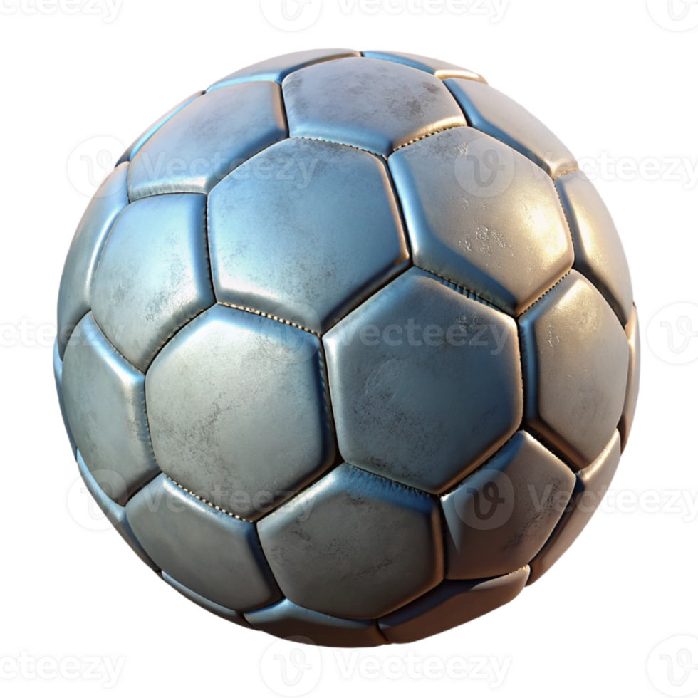 vibrant minimalist Studio Lit Soccer Ball Isolated detailed png