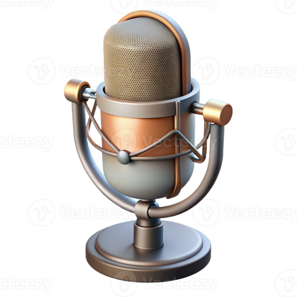 vibrant artistic Studio Microphone with Pop Filter Isolated Transparent Background detailed png