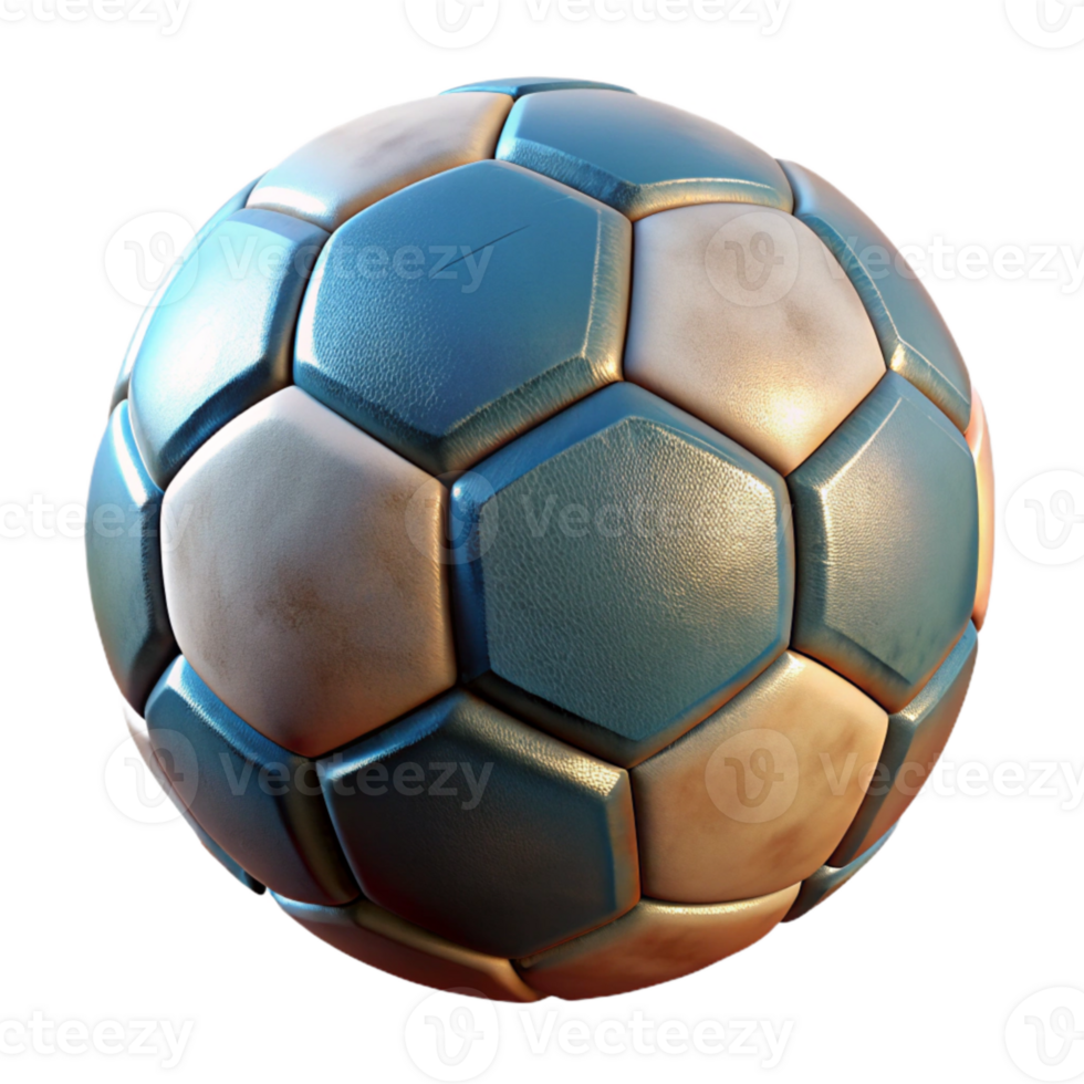elegant vintage Studio Lit Soccer Ball Isolated authentic png