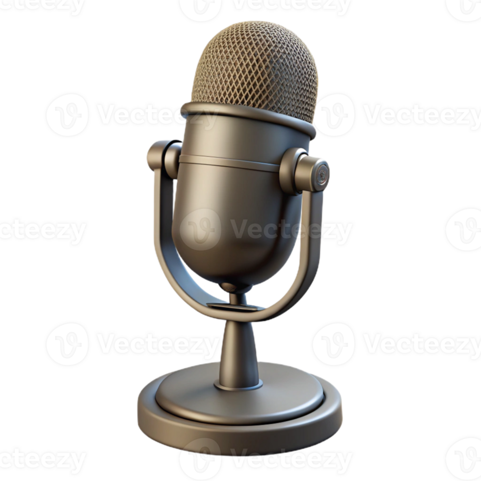 magnificent creative Studio Microphone with Stand Isolated detailed png