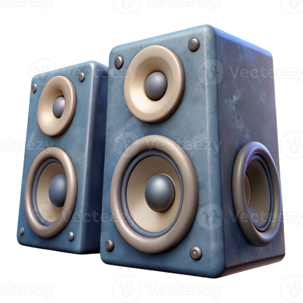 impressive abstract Studio Monitors Angled Perspective Transparent Background premium png