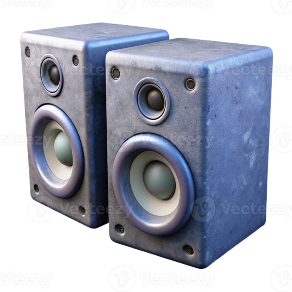 serene contemporary Studio Monitors Angled Perspective Transparent Background professional png