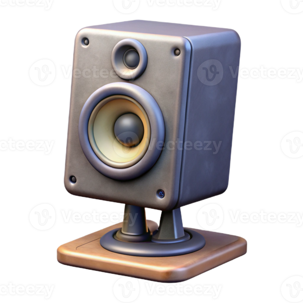 extraordinary creative Studio Monitor Speaker Base Stand Included Isolated high quality png