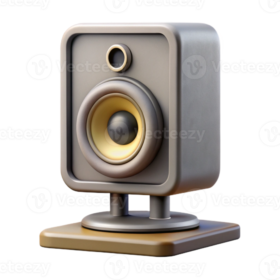 dramatic classic Studio Monitor Speaker Base Stand Included Isolated premium png