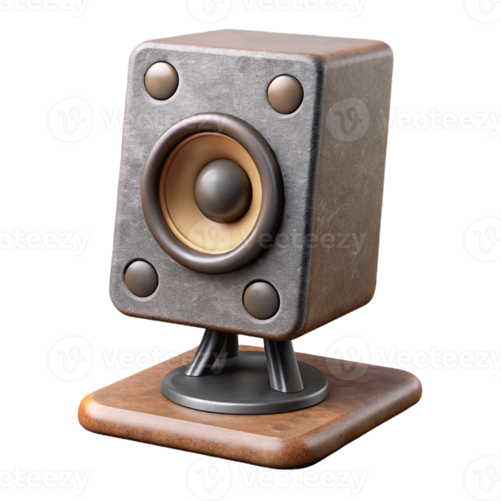 impressive contemporary Studio Monitor Speaker Base Stand Included Isolated original png