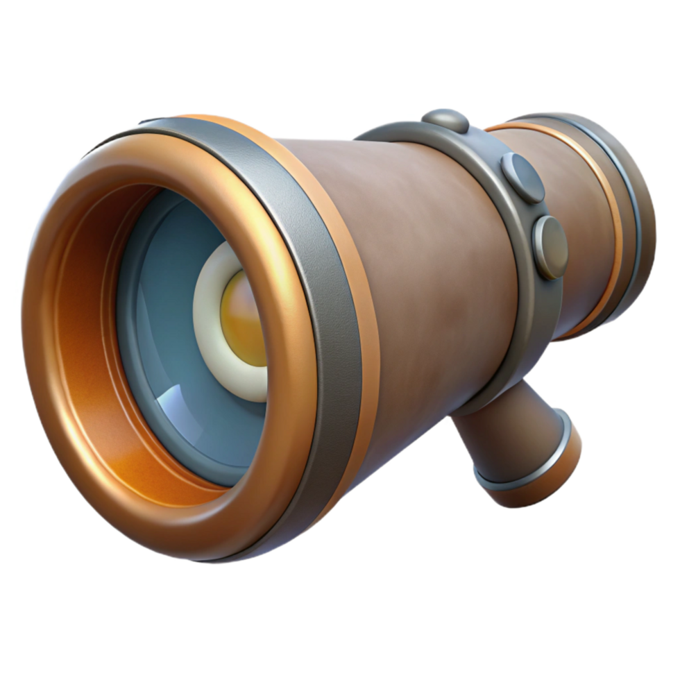 impressive artistic Submarine Periscope Lens Transparent Background with Optical Zoom premium png