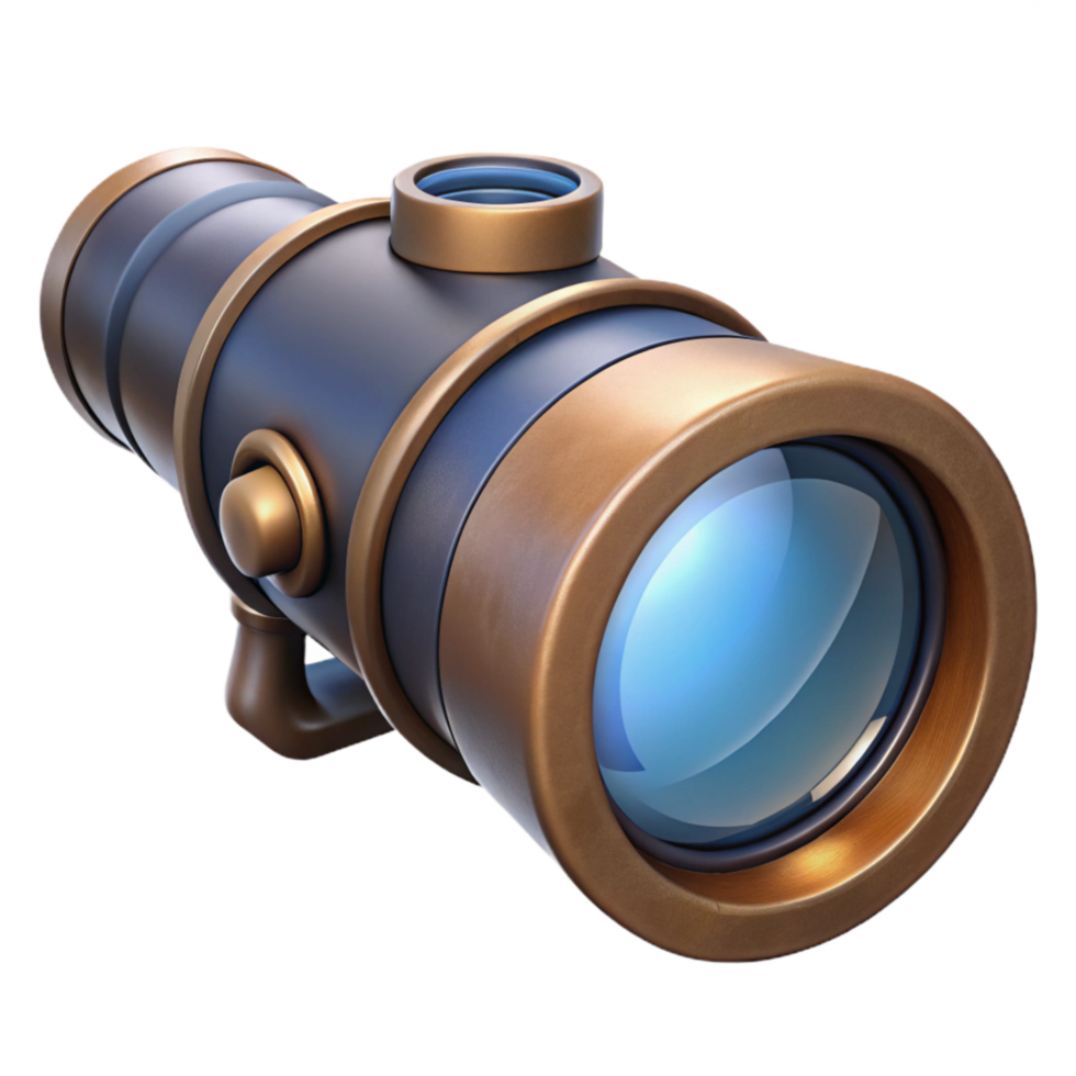 stunning artistic Submarine Periscope Lens Transparent Background with Optical Zoom detailed png