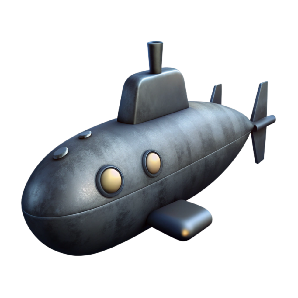 impressive contemporary Submarine Silhouette Cutout Dark Background Isolated authentic png
