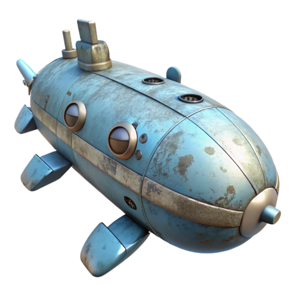 magnificent contemporary Submersible Craft Top View Transparent Background png