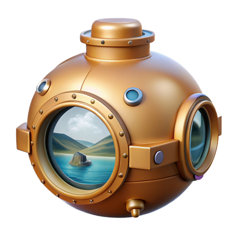 serene modern Submersible Viewing Port Cutout with Panoramic View genuine png