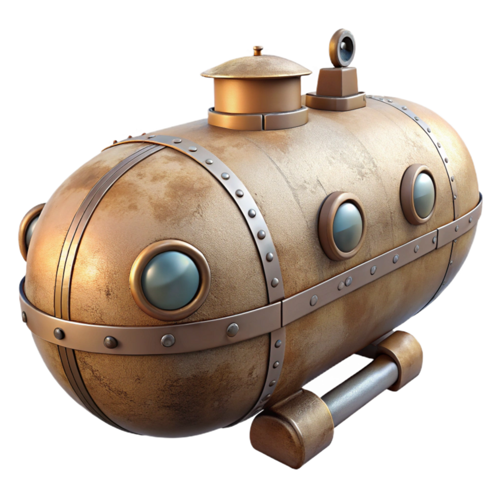 impressive traditional Submersible Pressure Hull Isolated with Reinforced Structure authentic png