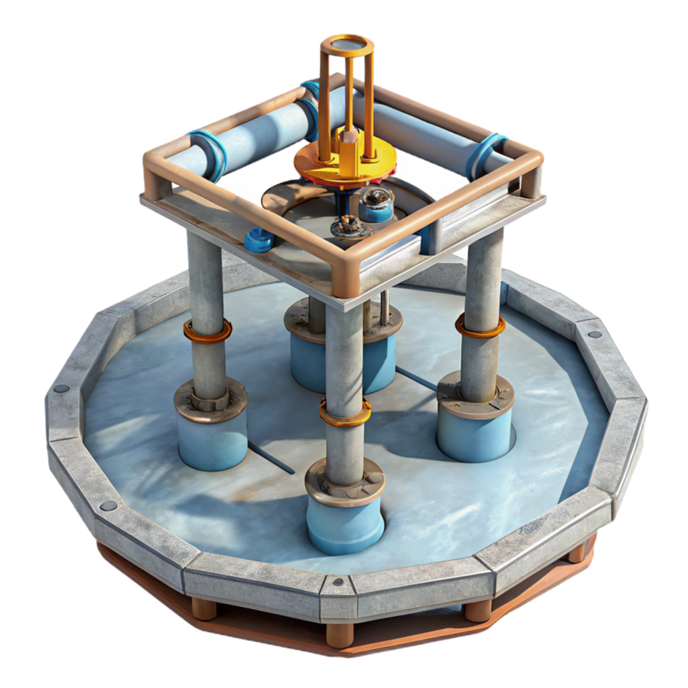 extraordinary traditional Subsea Wellhead Platform Top View Transparent Background professional png