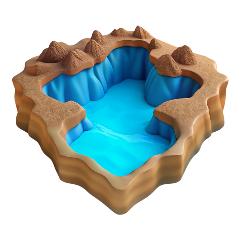 impressive creative Subterranean River Bright Blue Water Cutout png