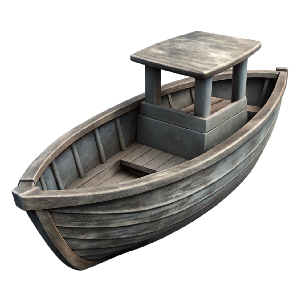 impressive abstract Subterranean River Boat Silhouette Isolated high resolution png
