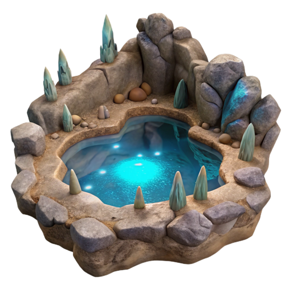 serene rustic Subterranean Lake Eerie Glow Transparent genuine png