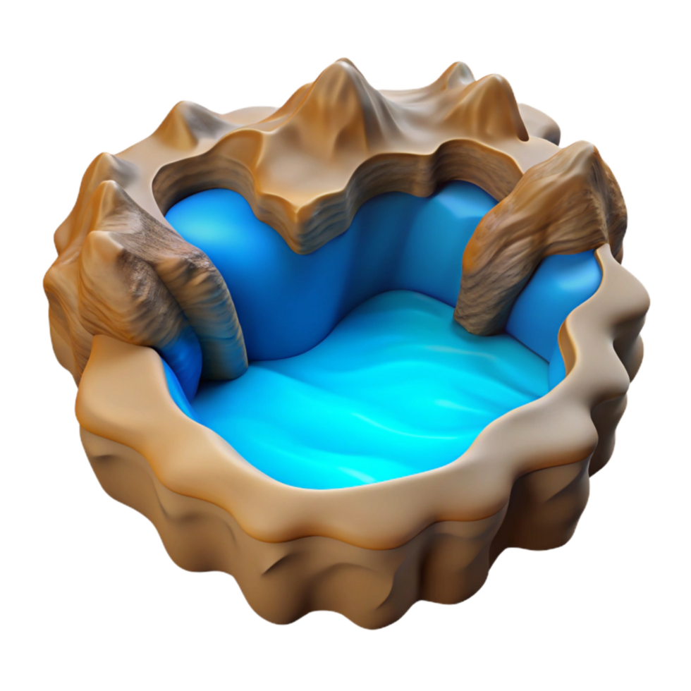 wonderful rustic Subterranean River Bright Blue Water Cutout exclusive png