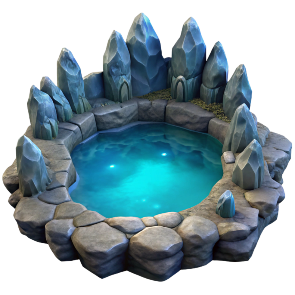 elegant rustic Subterranean Lake Eerie Glow Transparent premium png