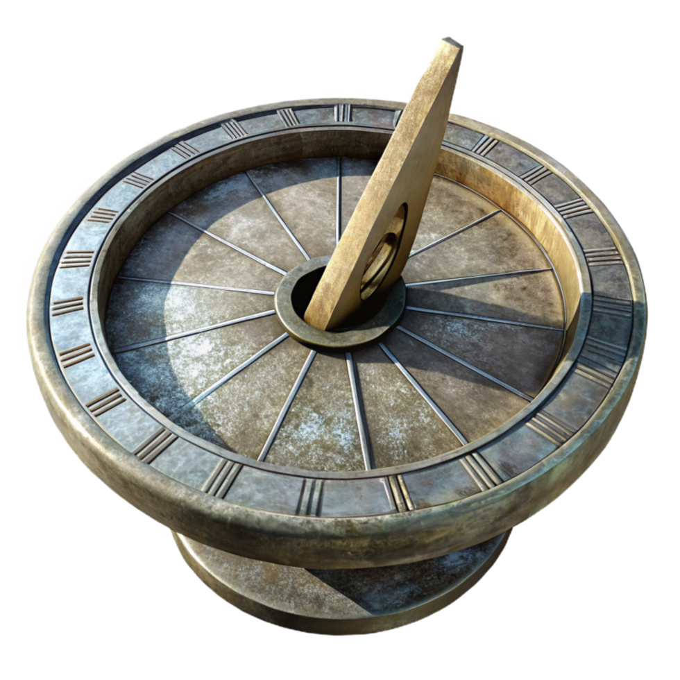 vibrant abstract Sundial Top View Isolated png