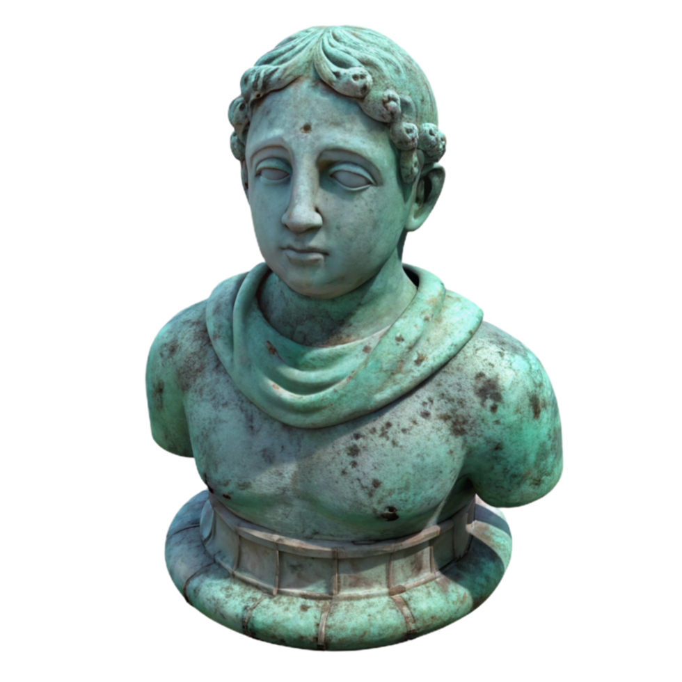stunning minimalist Sunken Statue Cutout Weathered Appearance Isolated genuine png