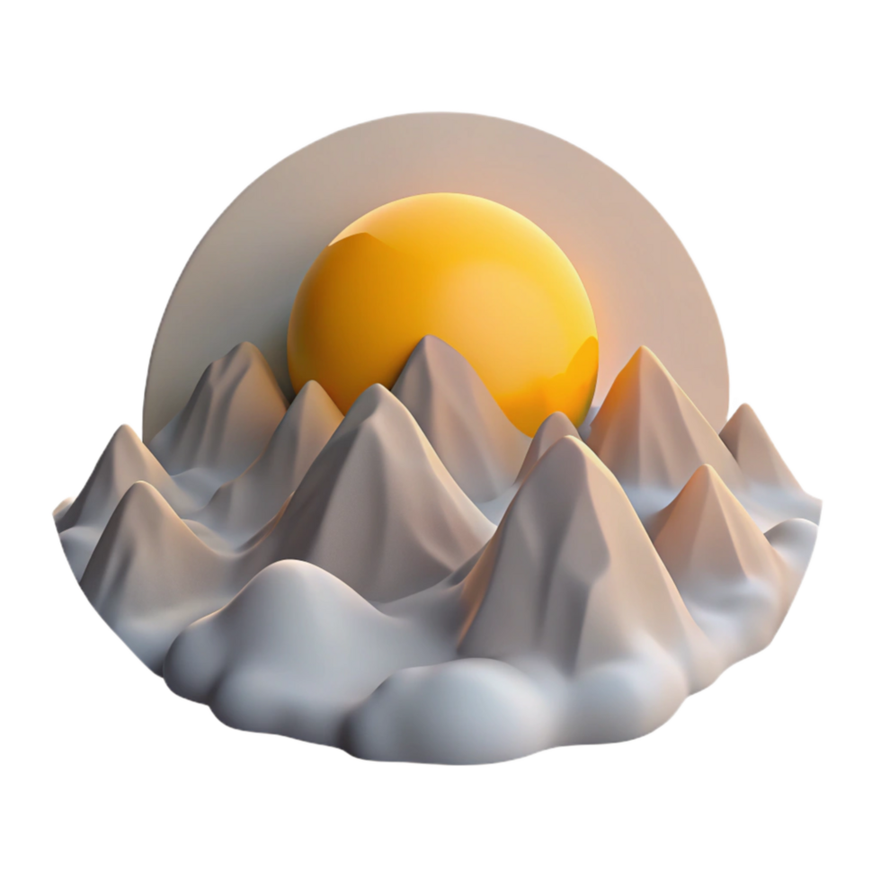 serene traditional Sunrise Over Mountains Golden Light Foggy Valley Transparent high quality png