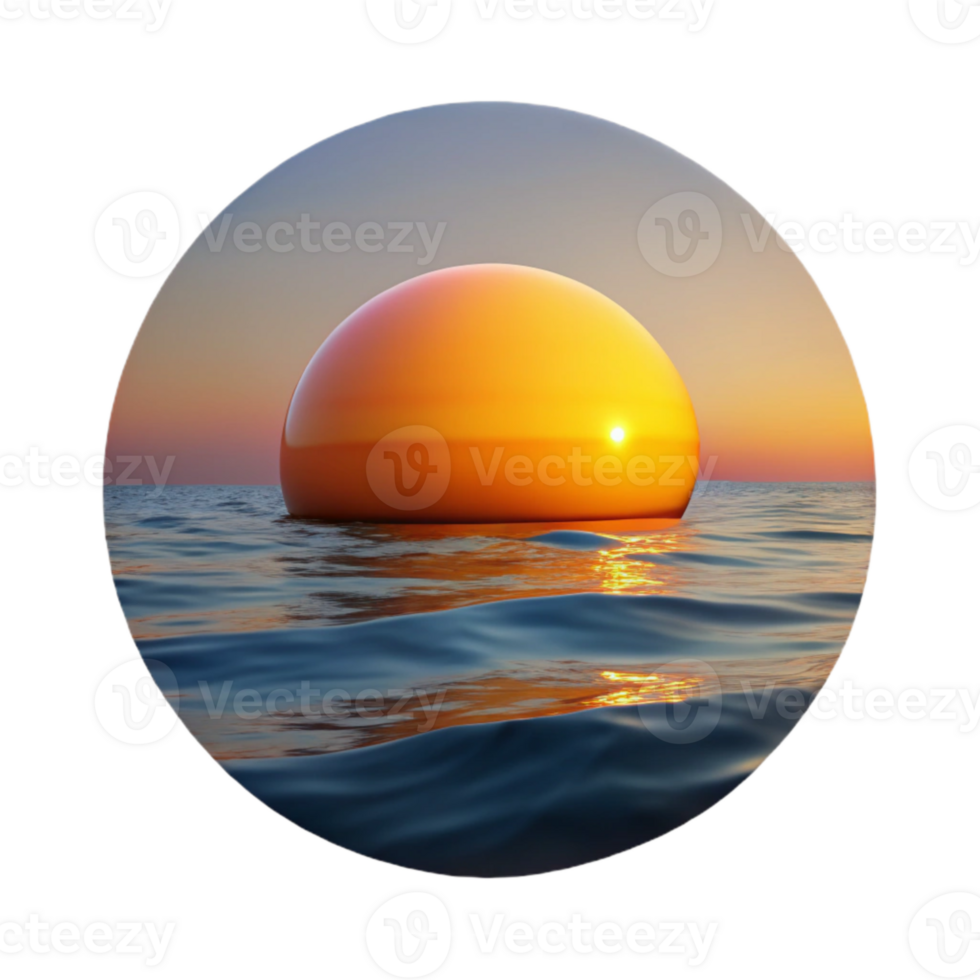 stunning vintage Sunset Over Ocean Horizon View Cutout Transparent Background exclusive png