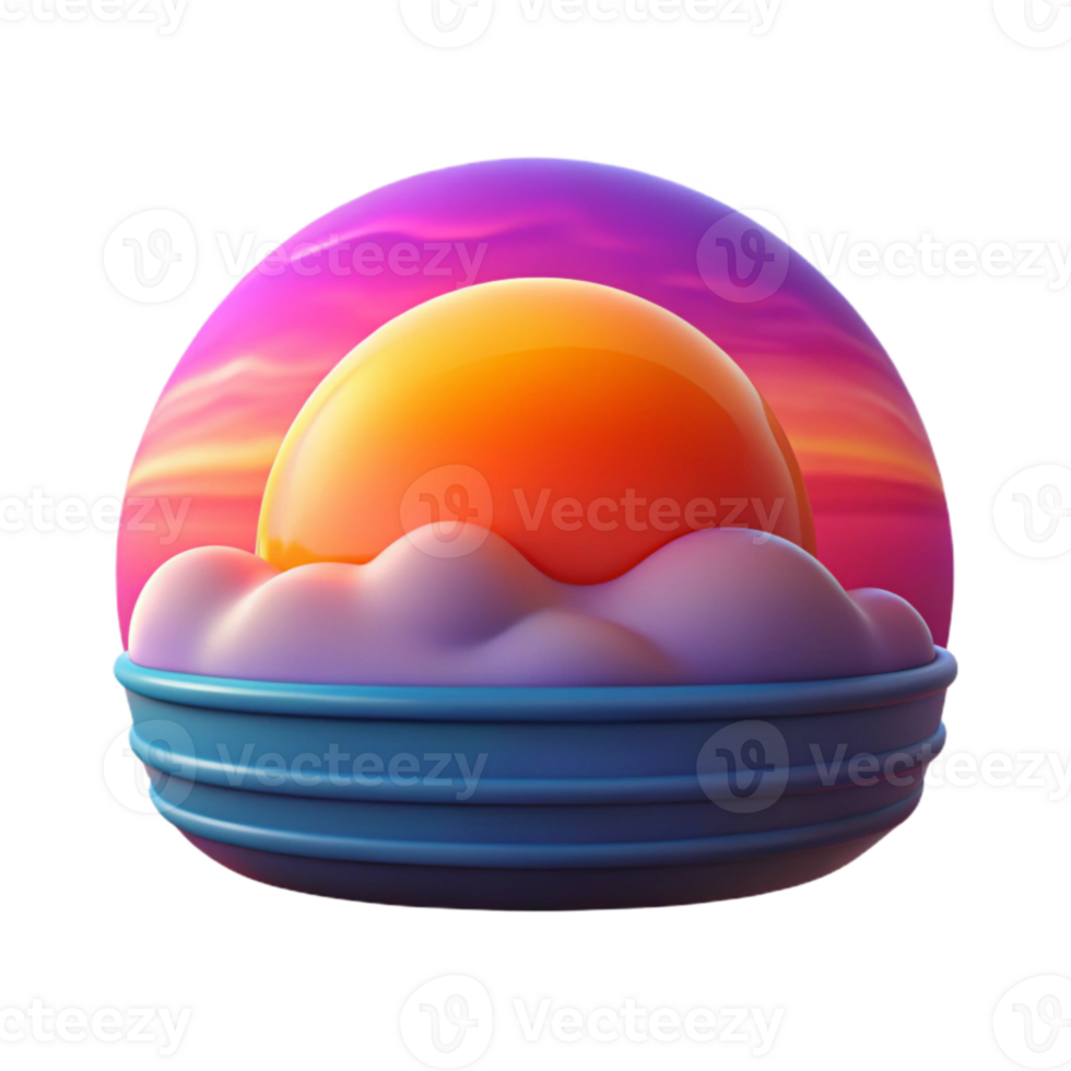 serene traditional Sunset Photography Scene with Silhouette Transparent Background high resolution png