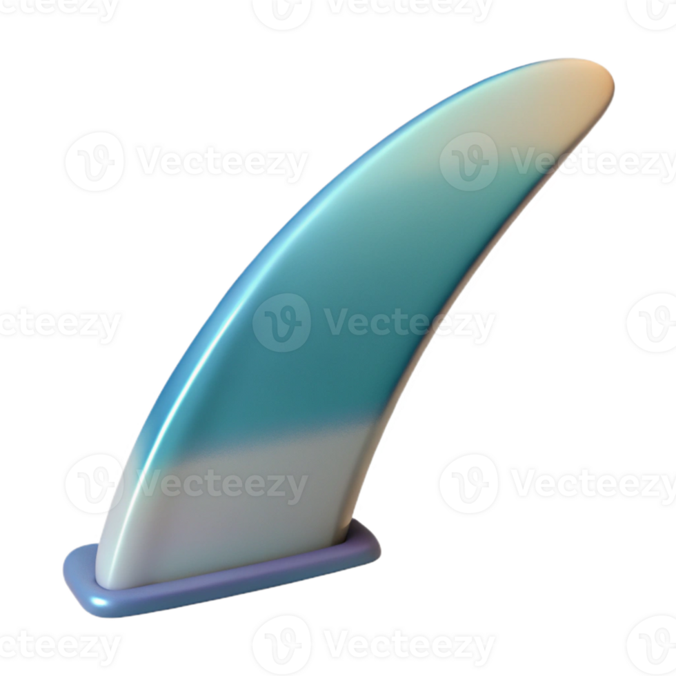 impressive contemporary Surfboard Fin Single Center Transparent Background premium png