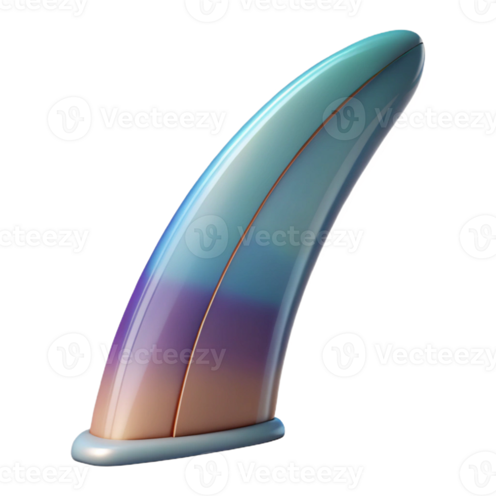 magnificent modern Surfboard Fin Single Center Transparent Background high quality png