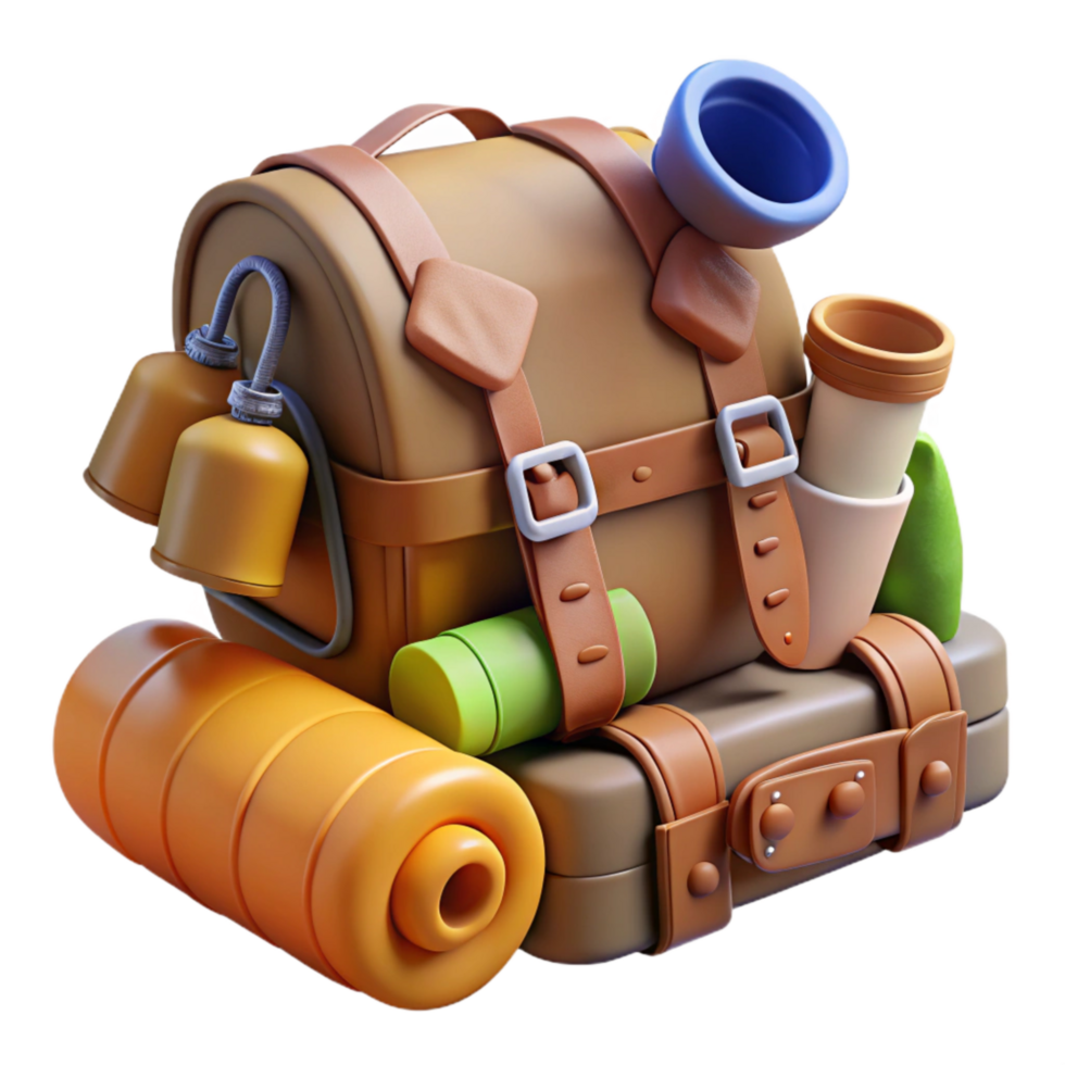 impressive abstract Survival Kit Contents Spilled Out Transparent Background premium png