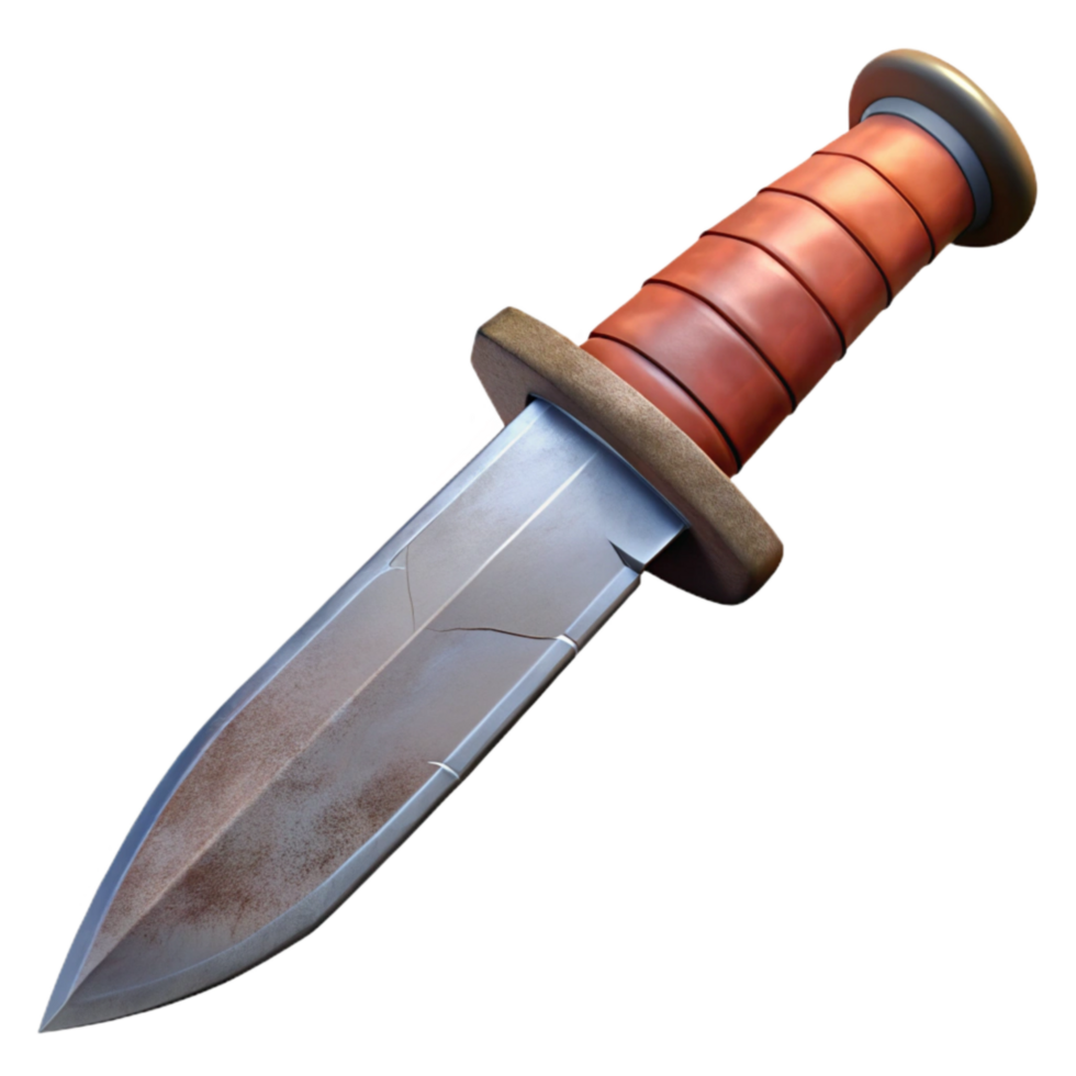extraordinary traditional Survival Knife Close Up with Sharp Blade Transparent Background exclusive png
