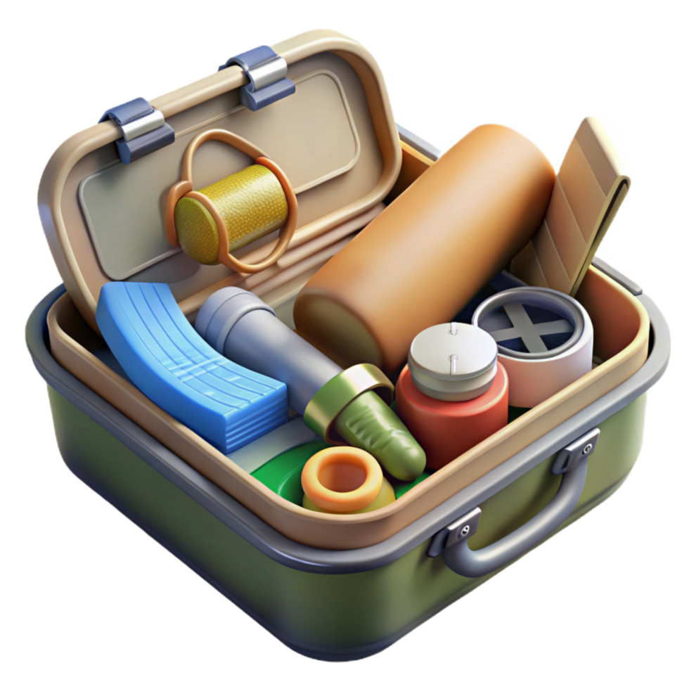 dramatic abstract Survival Kit in Tin Box Cutout premium png