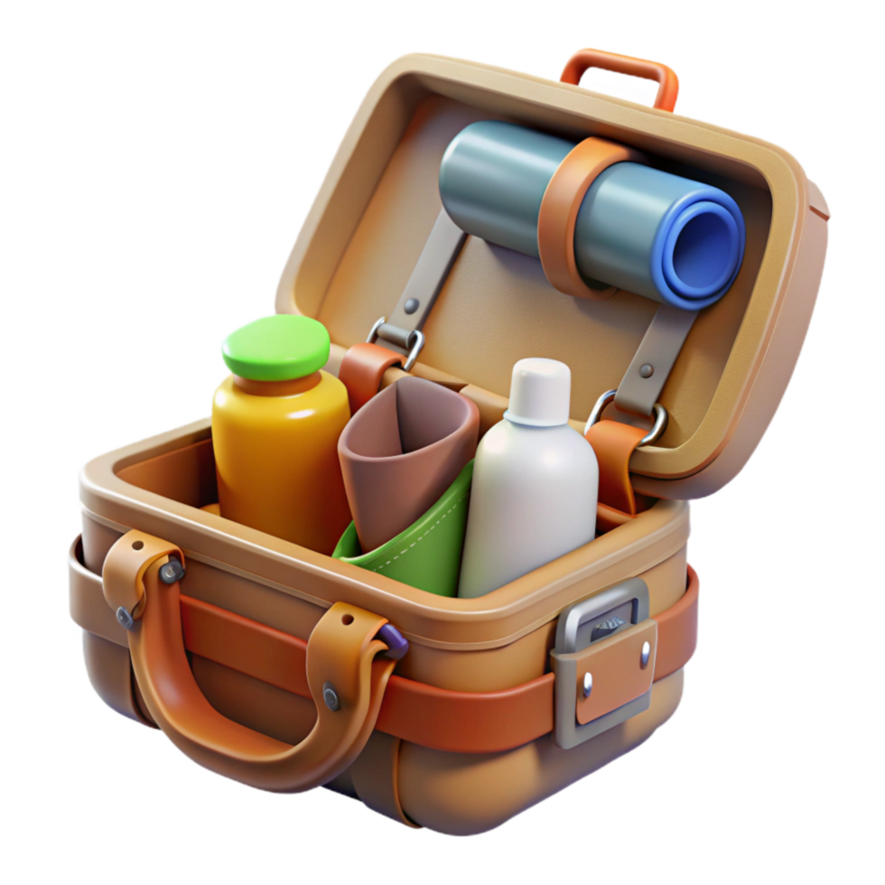 magnificent abstract Survival Kit Open Contents Transparent Background professional png